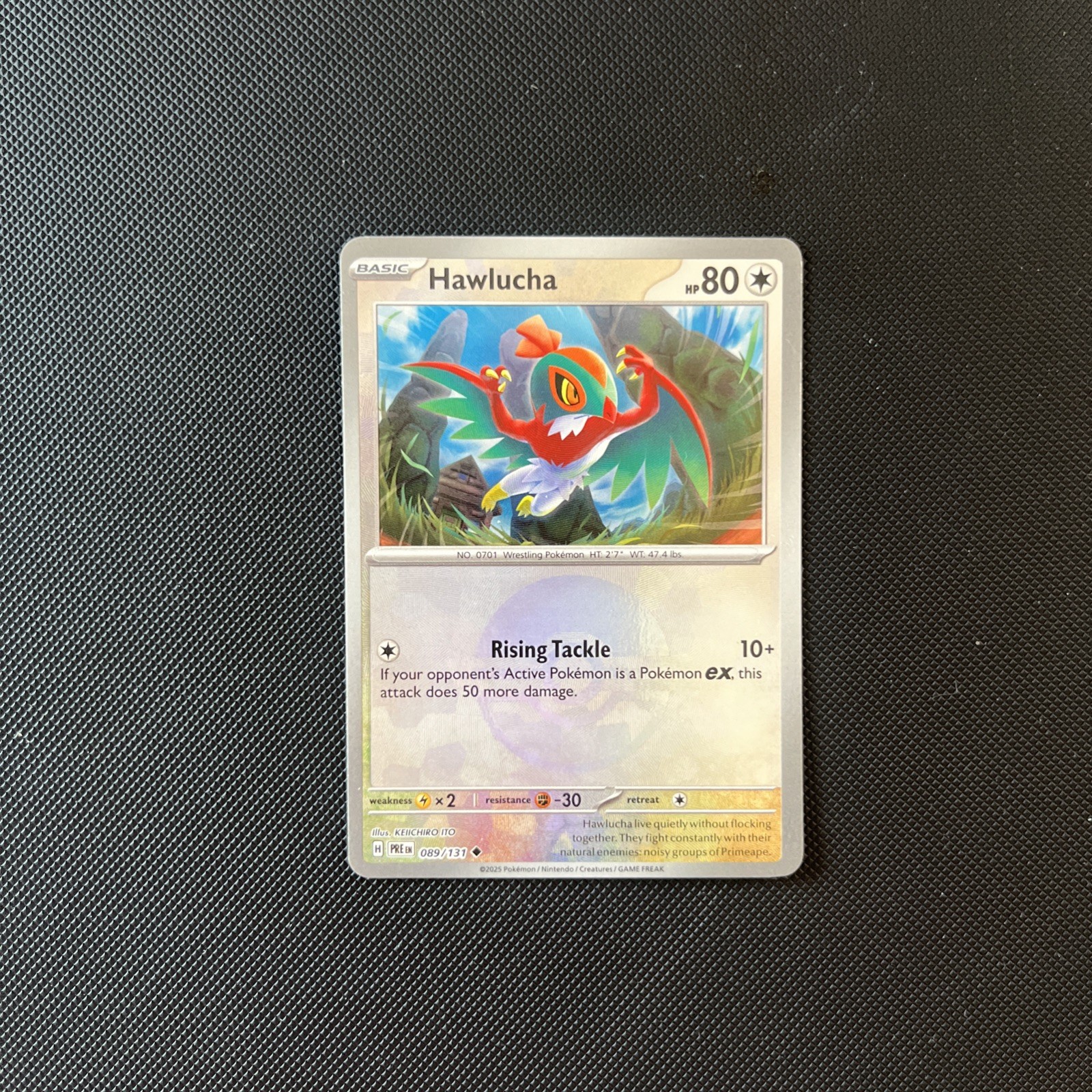 Pokemon 2025 Hawlucha (Poke Ball Pattern) 089/131 Prismatic Evolutions Holo NM