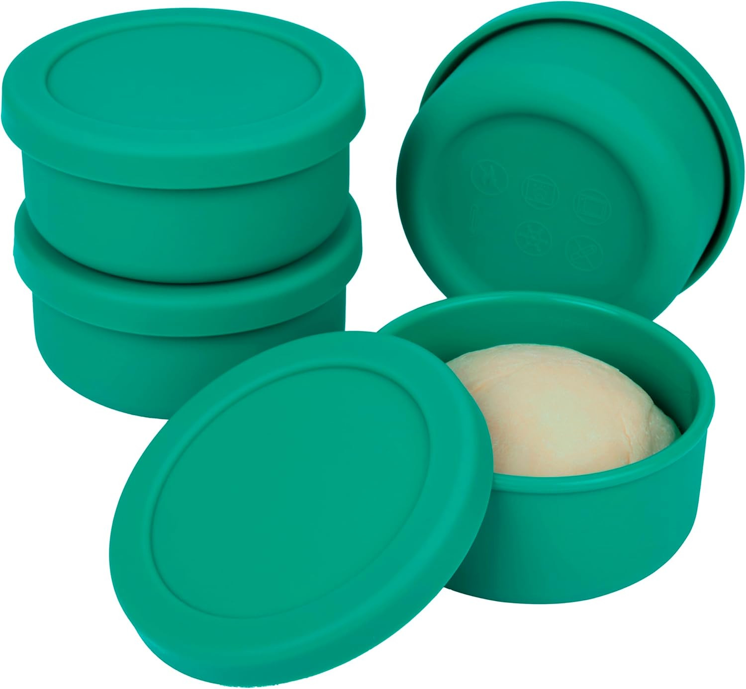 Contenitori Pizza Lievitazione: 4 Pezzi Ermetici in Plastica Alimentare - 1