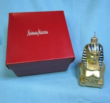Kurt S Adler Polonaise Egyptian Nefertiti Sphinx Christmas Ornament Gold Glitter
