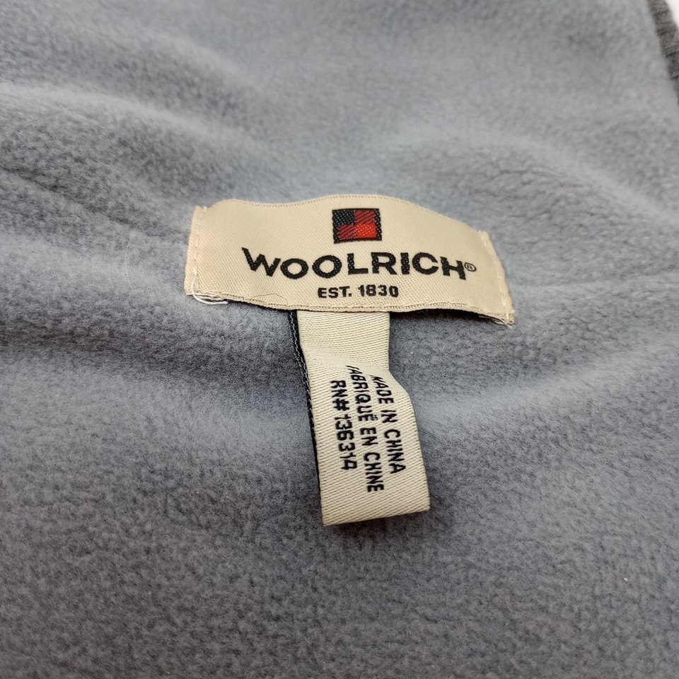 Woolrich Gray Beige Plaid Wool Acrylic Blend Mens Winter Beanie Hat Cap