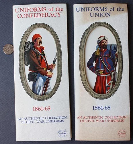 1961 Civil War Centennial Union & Confederate Uniforms SIXTEEN / 16 piece set---