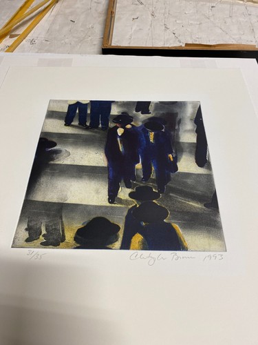 CHRISTOPHER BROWN '1929' 1993 SIGNED Limited Edition Etching Print #31/35 Framed - Picture 3 of 23