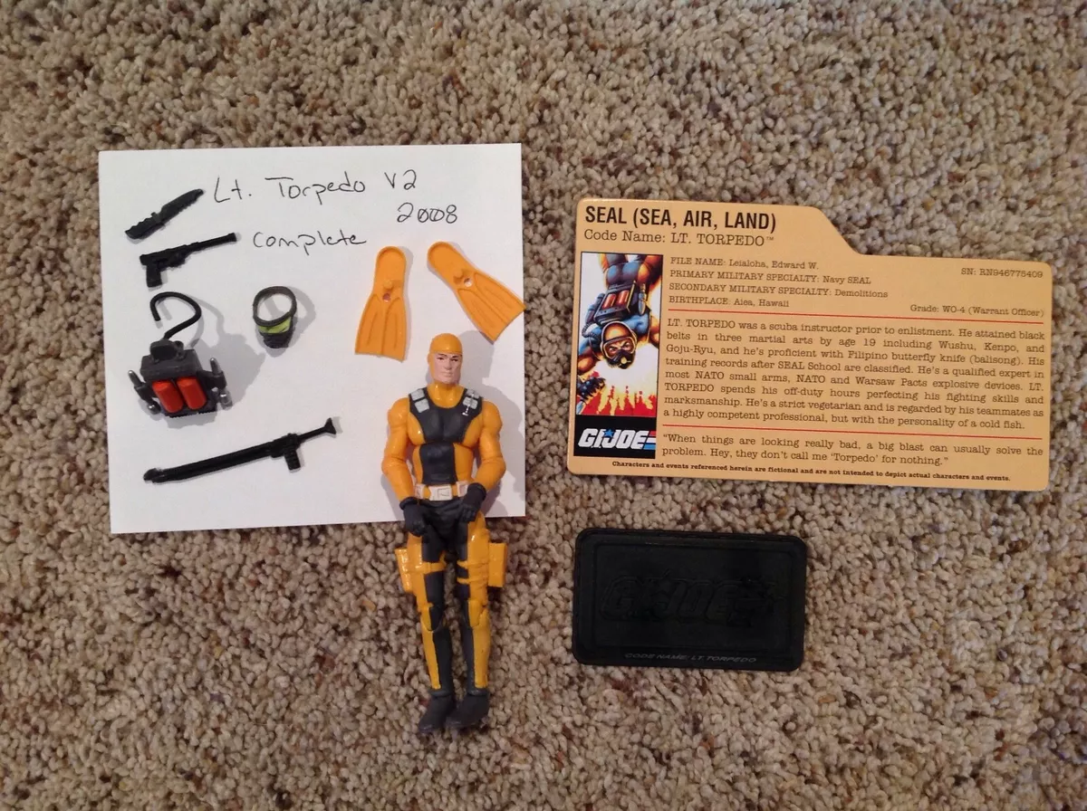 G.I.Joe 25th exclusive LT. TORPEDO (v2) 100% Complete Sea Command