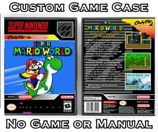 Super Mario World - Super Nintendo SNES Custom Case *NO GAME*