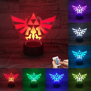 Details About The Legend Of Zelda 3d Night Light 7 Color Change Led Lamp Bedroom Ornament Gift