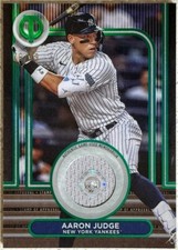 2024 TOPPS TRIBUTE STAMP OF APPROVAL AARON JUDGE RELIC GREEN CARD 76/99