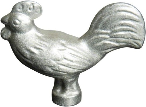 Staub Chicken Lid Knob – Silver Stainless Steel Handle for Cocotte