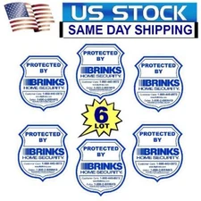 HOME SECURITY BRINKS ADT MONITORING SYSTEM ALARM WINDOW WARNING DECALS STICKERS