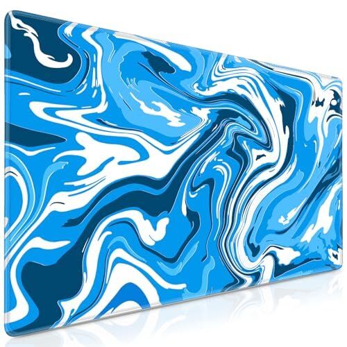 Gaming Mouse Pad Fluid Pattern Mouse Pad 31.5x15.12inch Large Extended Comput...-image