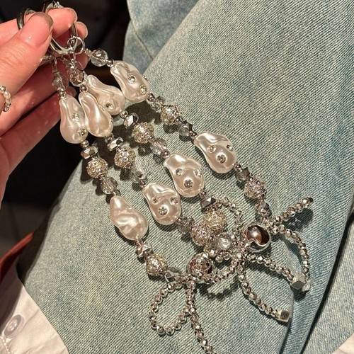 Bowknot Pendant Keychain Phone Strap Lanyard Strap Backpack Charm Accessories - 第 4/8 張圖片