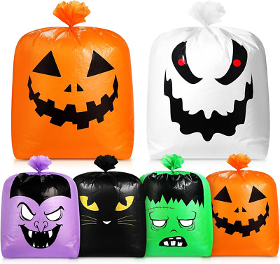 6 Pack Halloween Leaf Bags for Outdoor Party Decor Yard Waste Bags Fall Decor