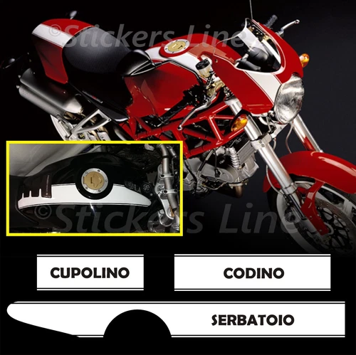 Stickers Motorcycle Stripes Side Ducati Monster Bands Adhesive S4R S4RS