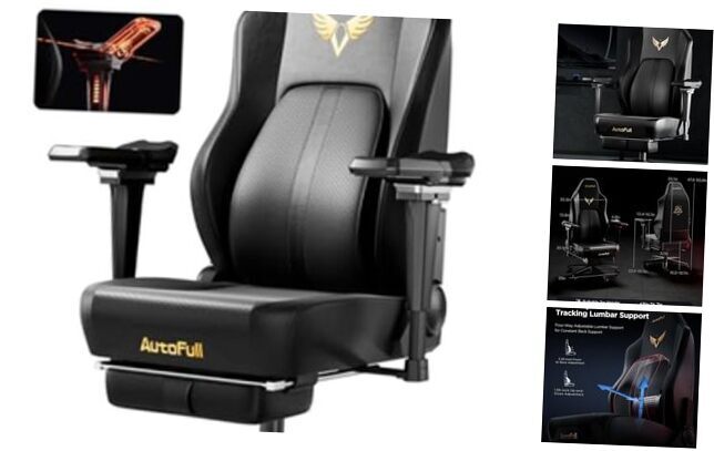 M6 Gaming Chair, Ergonomic Office Chair with Dynamic Lumbar Black Elite-image