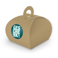 Itenga Set Geschenk Motiv3 24X Geschenkschachtel Braun Kraftkarton Gastgeschenk