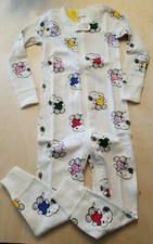 NEW HANNA ANDERSSON ORGANIC SLEEPER ZIPPER PEANUTS SNOOPY HEART VALENTINE 90 3