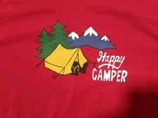 Lazy One Men's Size M Medium Happy Camper Sleep Shirt Tent