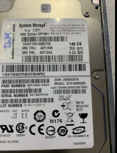 Compatible IBM 146GB Internal 15000RPM 2.5" (49Y1841) HDD - Picture 5 of 6