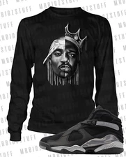 Biggie Pac Drip Graphic Big Tall Pro Club Shaka Tee Shirt To Match J8 Gun Smoke