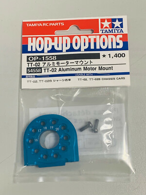 TAMIYA 54558 Pièce De Tuning TT-02B – Support Moteur En Aluminium Anodisé Bleu – Pour Modèles RC, Dès 14 Ans