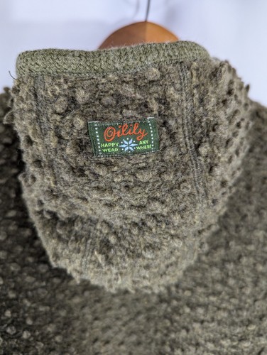 Vintage Oilily Deep Nubby Wool Blend Fleece boys girls kids 14 176 Hoodie RARE - Picture 5 of 11