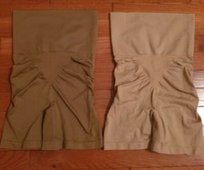 Lot Of 2 Shear Shapewear High Waist Slimming Shorts,size M,Color Nude, Dark Tan