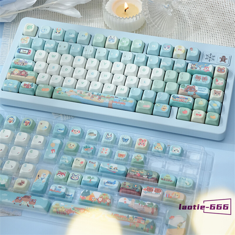 Animal Crossing Keycaps SOA Cherry PBT Dye-sub 138 Keys for Cherry MX Keyboard