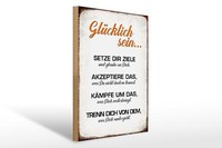 Holzschild Spruch 30X40 Cm GlüCklich Sein Glaube An Dich Deko Schild