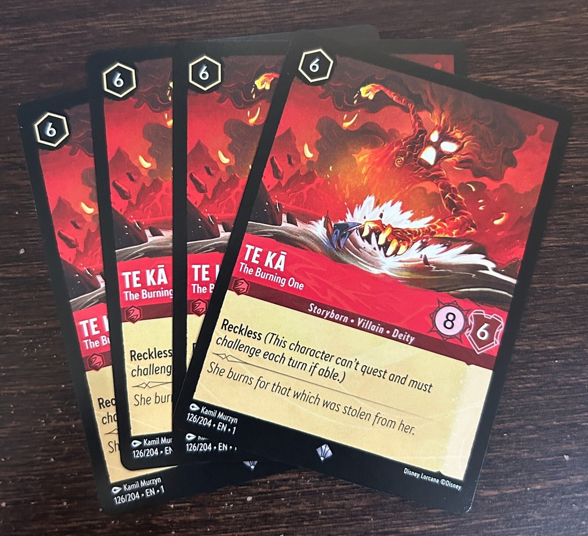 te ka lorcana card Ka, The Burning One - EN1 126 - NM - Disney TCG Find Te Ka 054 Te Ka - Elemental