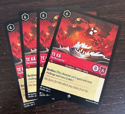 te ka lorcana card 054 Elemental Terror (54/204) Disney Lorcana Showcase - You're