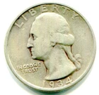 1934 Silver Washington Quarter !! Early Date Washington !