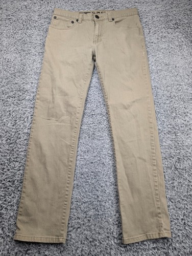 RSQ Jeans Men 31x32 Beige New York Slim Straight Medium Wash Low Rise Stretch - Picture 3 of 10