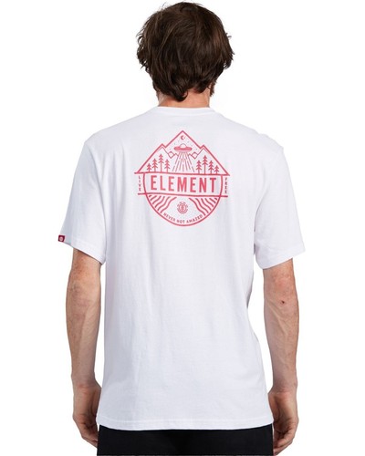 Element Men's Howerton Crew Neck Short Sleeve Graphic Tee, White, Size L - Picture 4 of 5