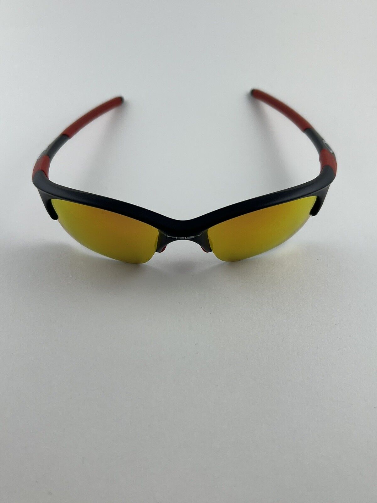 Knop madras midlertidig Oakley Half Jacket 1.0 Matte Black Fire Iridium XLJ Red Ear Nose Custom NEW  | eBay