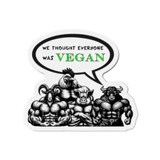 Die-Cut Magnets vegan, activism, animal, no, kill, test, funny, humorous