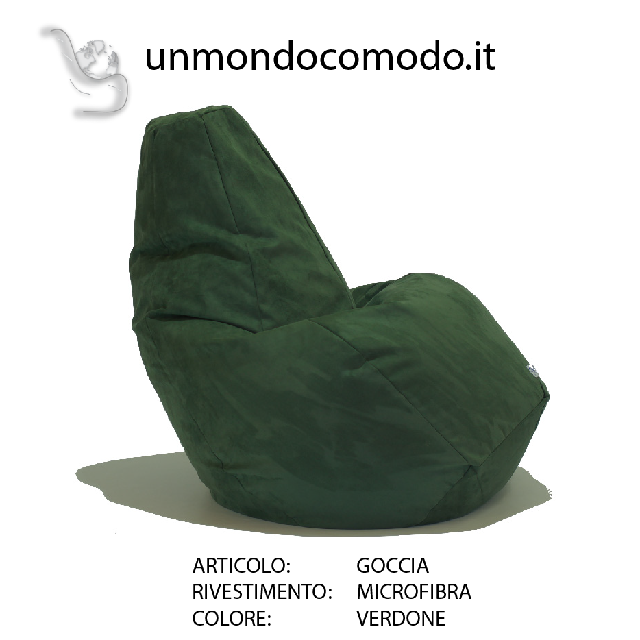 Poltrona sacco GOCCIA in MICROFIBRA colore