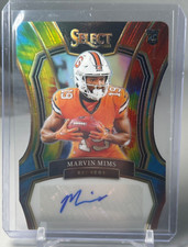 Marvin Mims 2023 Select Die-cut Rookie Autograph Tie-Dye /25 Broncos RC SSP 🐴🔥
