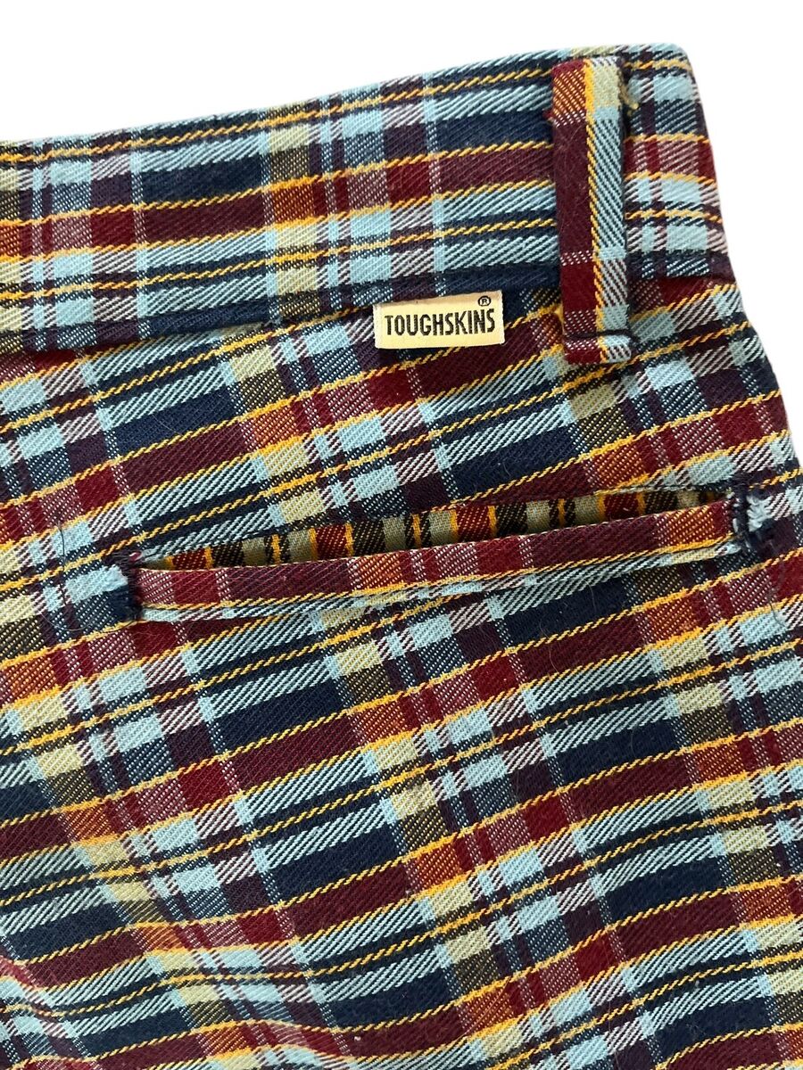 Vintage 70s Sears Tough Skins Plaid Pants Flare Leg Plaid 33 Vintage 70s Sears Tough Skins Plaid Pants Flare Leg Plaid 33