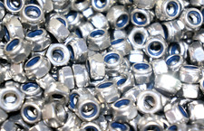 10 pc 10-32 304 Stainless Steel Nylon Insert Hex Lock Nuts Nyloc