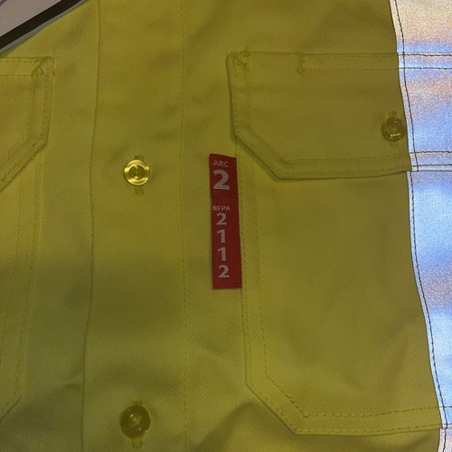 Portwest FR95 Bizflame Flame Resistant Hi-Vis Shirt ASTM NFPA ANSI Size Medium - Picture 2 of 4