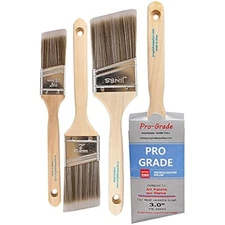 Pro Grade - Paint Brushes - 4 Pack Variety Angle Paint Brushes