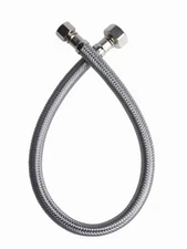 20-In. Faucet Connector,Braided Stainless Steel,3/8 Compressionx1/2-In. FIP - B1