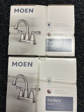 MOEN Banbury 84943 Centerset Robinet de baignoire double poignée chrome NEUF - 2 unités