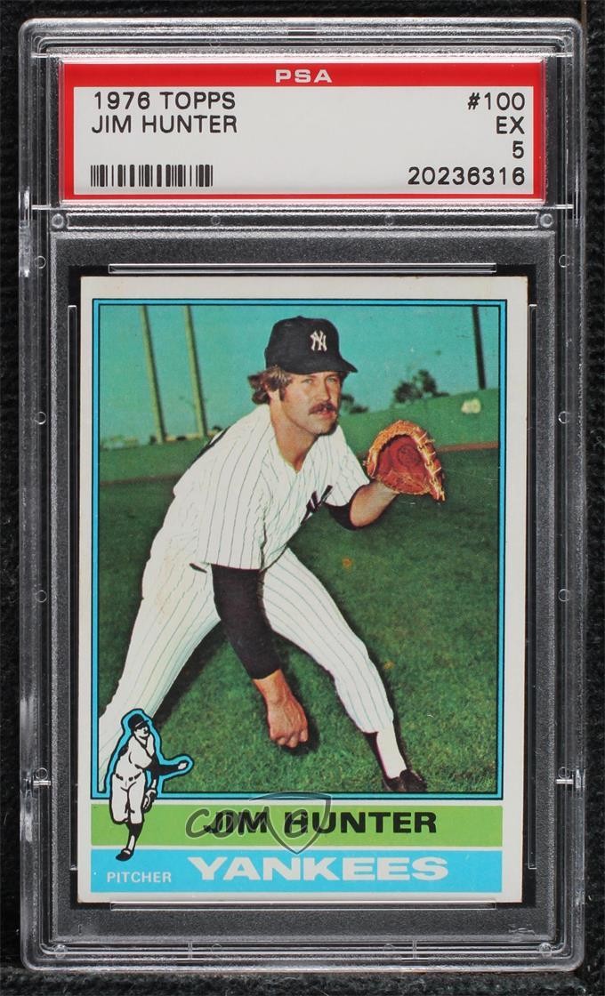 1976 Topps Catfish Hunter #100 PSA 5 HOF 00uu