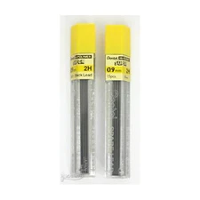 2 Tubes PENTEL Super Hi-Polymer Lead 0.9 mm 2H