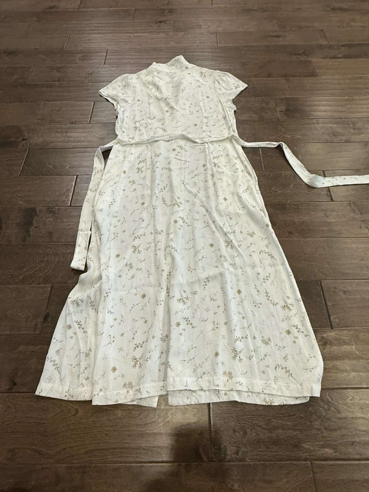 Vestido camisero Aritzia Wilfred para mujer blanco abedul claro con botones talla XL $158 Foto 3 de 4