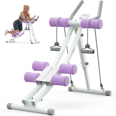 Merach Ab Dual Track Core Machine Standard MR-2509 White & Purple New Open Box