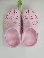 Crocs Clogs Classic Pink With Floral Cut-Out M3 W5