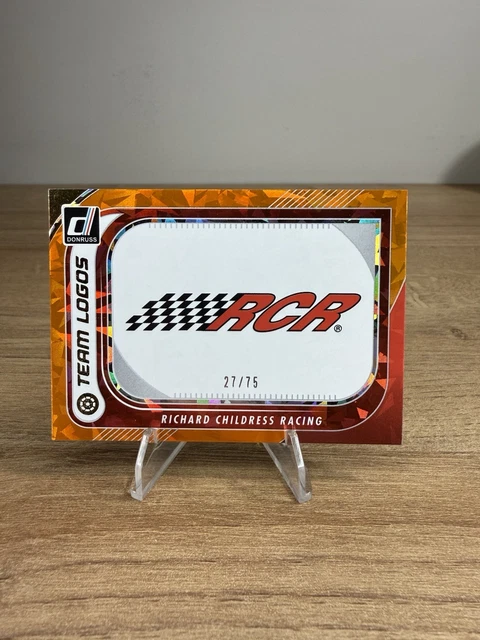 2026 Donruss Racing Teams Logos Orange Cracked Ice RICHARD CHILDRESS RACING /75!
