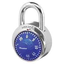 MASTER LOCK 1506D Combination Padlock,2 in,Round,Silver 8AH37