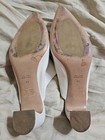 AGL Womens Patent Leather Pointed V Cut Mules White Size US 42 BNWB — photo 2